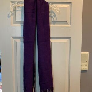 NWOT Coach Purple Logo Wool Blend Shawl/Scarf